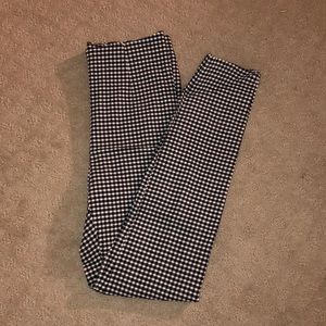 High waist checkered pants